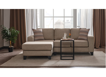 Divano ad angolo L-Forma in tessuto divano ad angolo con pouf premium Divano mobili Divani Divanetti