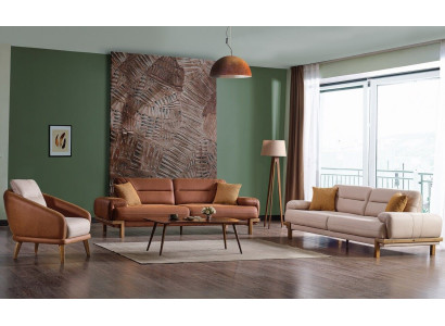 Set di divani 3+3+1 posti in velluto di lusso Sofà Set Moderno a 3 pezzi