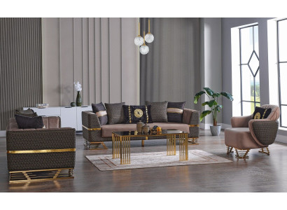 Set divano design 3+3+1 posti seduta Cuscino divano Set Nuovo.