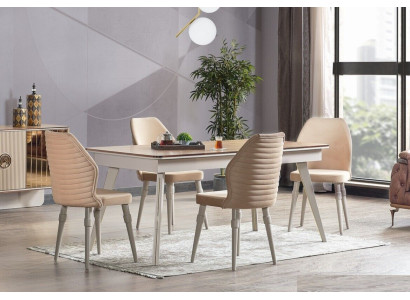 Designer completo 6 sedie + tavolo da pranzo set sala da pranzo set design nuovo