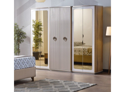 Armadio moderno in legno per camera da letto, nuovo.