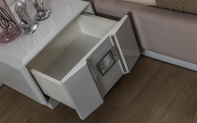 Set da camera da letto di lusso Completo di letto 2 comodini Moderni Mobili 3 pezzi Nuovo