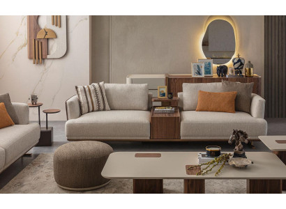 Divano 3 posti + 3 posti + poltrona moderna, sedia relax stile moderno lusso salotto 3 pezzi.