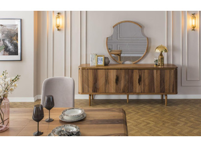 Mobile contenitore Soggiorno Specchio Designer di lusso Moderno Marrone Nuovo