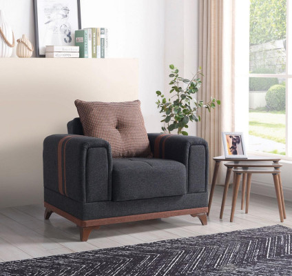 Design Sedia di lusso Relax Tessile con acciaio inossidabile Sedia reclinabile Moderna
