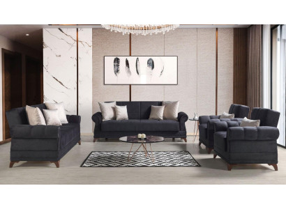 Divano set 3+2+1+1 posti in tessuto moderno completo 2 poltrone divano 3 posti di lusso