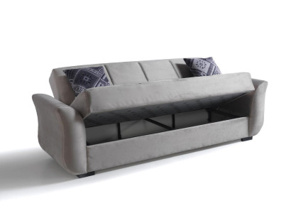 Sofà 3+2+1+1 con funzione letto, set completo tessile divano poltrona letto
