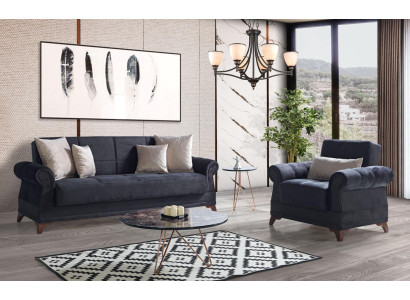 Divano moderno in tessuto con 3+1 posti completi poltrona divano e divano 3 posti di lusso relax.