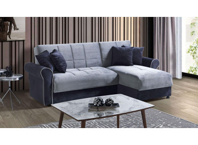 Divano ad angolo a L in tessuto Premium con fodere angolari, divano imbottito a forma di L, moderno, nuovo 1.