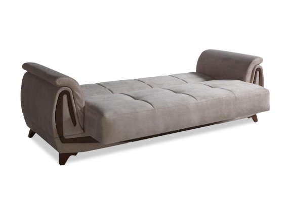 Divano di lusso a 3 posti Arredamento da salotto Elegante divano 230 cm Tessuto Beige Nuovo