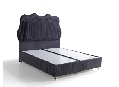 Design letto letti di lusso letti imbottiti Mobili da camera moderni neri