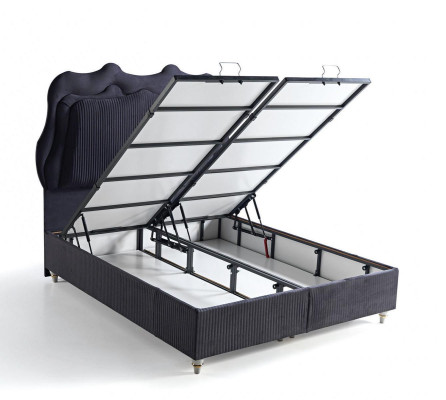 Design letto letti di lusso letti imbottiti Mobili da camera moderni neri