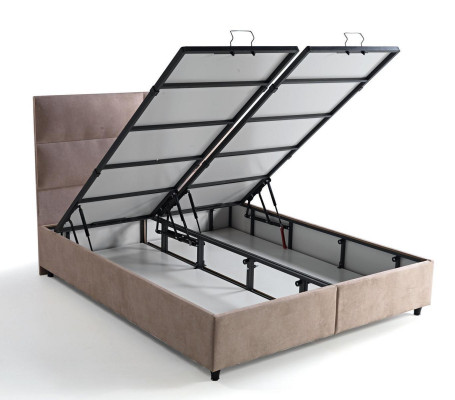 Design del letto Letti di lusso Beige Arredamento per la camera da letto Letti matrimoniali 160x200