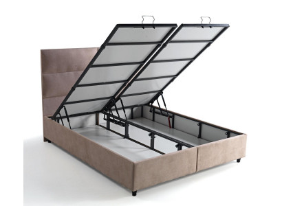 Design del letto Letti di lusso Beige Arredamento per la camera da letto Letti matrimoniali 160x200