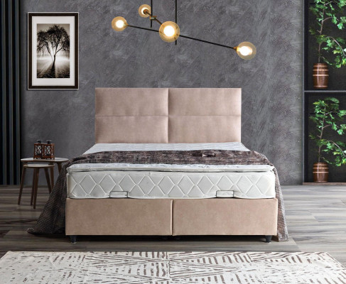 Design del letto Letti di lusso Beige Arredamento per la camera da letto Letti matrimoniali 160x200