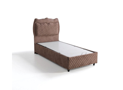 Design del letto Letti di lusso Letti imbottiti Mobili da camera da letto Marrone 90x190cm