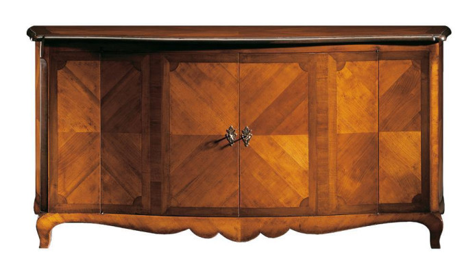 Arredamento Scaffali Vetrine Credenza Buffet Mobili italiani in legno massello 200 cm
