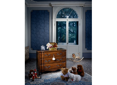 Mobile credenza design 130 cm credenza armadio design loft comodino in legno marrone.