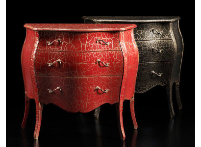 Mobili italiani Comò rosso con cassetti credenza comodini in legno nuovo