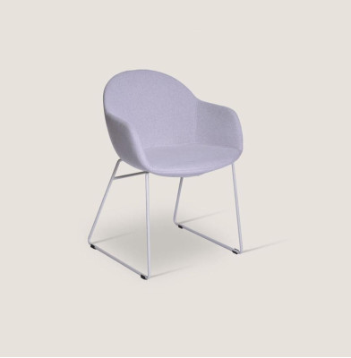 Sedie da pranzo viola, poltroncina design, sedia con braccioli moderna nuova.