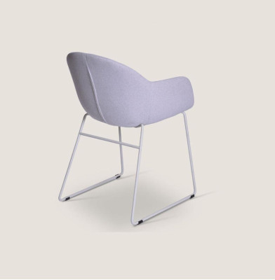 Sedie da pranzo viola, poltroncina design, sedia con braccioli moderna nuova.