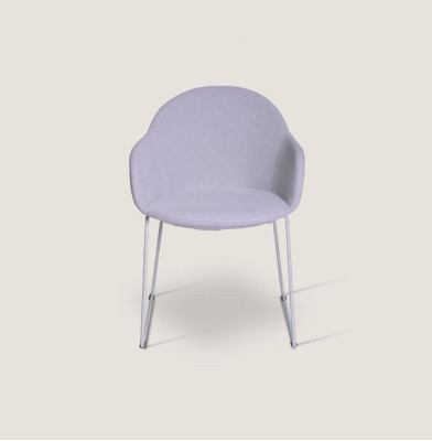 Sedie da pranzo viola, poltroncina design, sedia con braccioli moderna nuova.