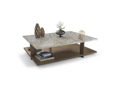 Designer Tavolino rettangolare in marmo tavolini da salotto di lusso eleganti