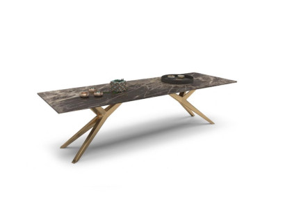 Lussuoso tavolo da pranzo in acciaio inossidabile di lusso Eleganti tavoli in marmo Nuovo