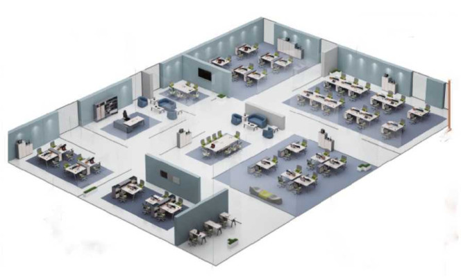 Grande scrivania Arredamento per ufficio Tavolo del team Designer Mobili da ufficio