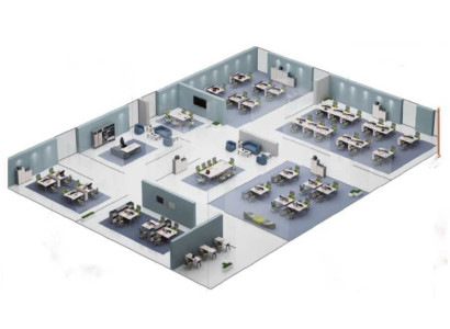 Grande scrivania Arredamento per ufficio Tavolo del team Designer Mobili da ufficio