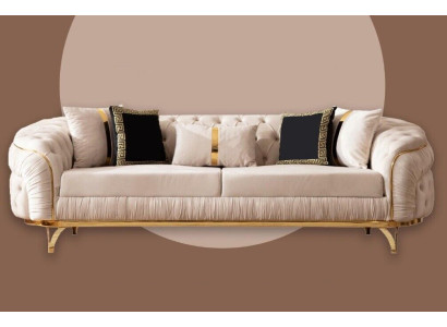 Chesterfield Divano 3 posti Set di divani imbottiti di design