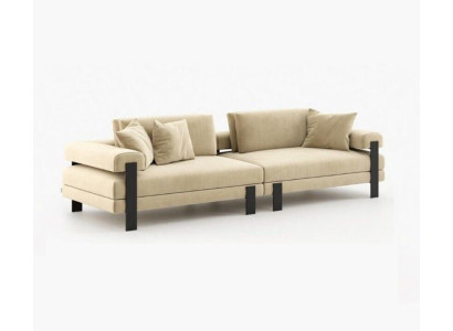 Divano design 2 posti Moderno Divano Imbottito Beige Divani Design Nuovo