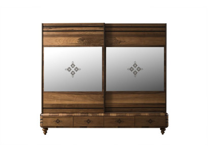 Armadio moderno lusso armadio in legno marrone camera da letto