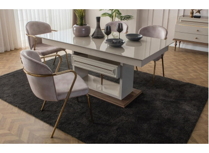 Tavolo da pranzo Tavolo da pranzo Tavoli Moderni Designer per la sala da pranzo Nuovo Beige  Mesa de comedor Mesa de comedor Mesas modernas de diseño para comedor Nuevo Beige