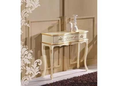 Tavolino classico bianco per console in legno da soggiorno design camera da letto.