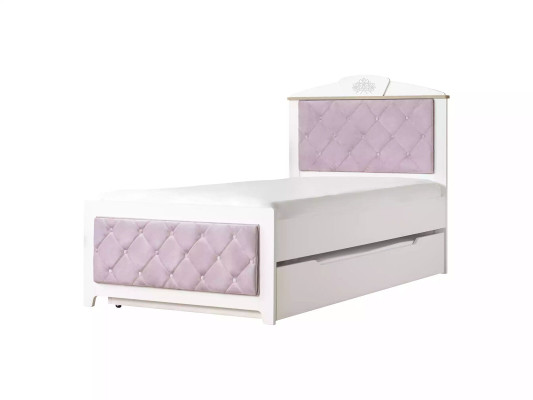 Letto funzionale Chesterfield Letto per bambini estendibile Letto 100 in legno rosa