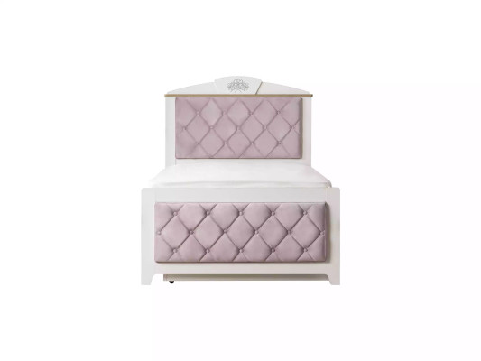 Letto funzionale Chesterfield Letto per bambini estendibile Letto 100 in legno rosa