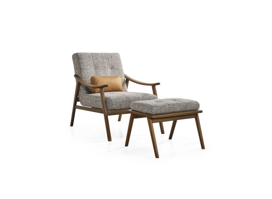 Divano completo in tessuto marrone con 3 posti + poltrona, moderno, 3 pezzi