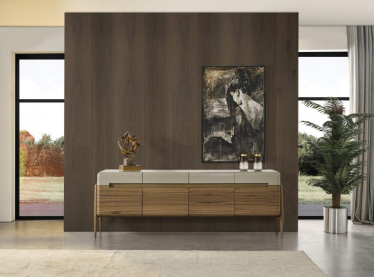 Sideboard credenza comò in legno marrone mobile da sala da pranzo comodini