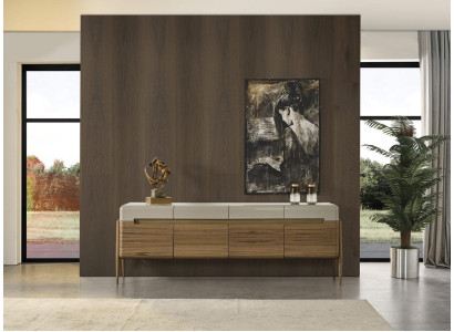 Sideboard credenza comò in legno marrone mobile da sala da pranzo comodini