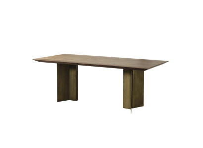 Tavolo da pranzo Tavolo da pranzo Tavolo Angolo cottura Sala da pranzo 208 cm Legno Marrone Nuovo