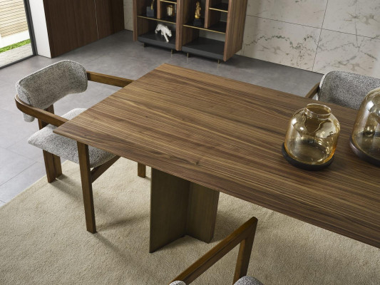 Tavolo da pranzo Tavolo da pranzo Tavolo Angolo cottura Sala da pranzo 208 cm Legno Marrone Nuovo