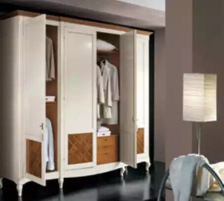 Camera da letto Armadio di lusso Bianco armadio in legno Mobili moderni Nuovi