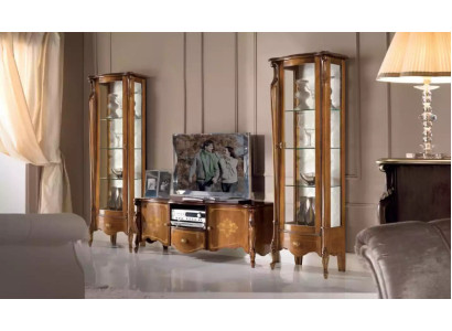 Set parete soggiorno componibile Vetrina Armadio Libreria Set 2x Vetrina a parete Nuovo