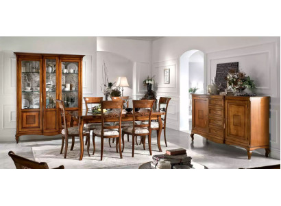 Tavolo da pranzo con 6 sedie sala da pranzo gruppo da pranzo in legno credenza 9 pezzi set
