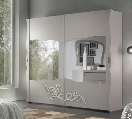 Armadio guardaroba armadio mobili di lusso in legno per camera da letto Grigio Moderno