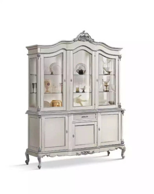 Vetrina in vetro Armadio in legno massello Vetrina Credenza Mobili per il soggiorno italiano Nuovi