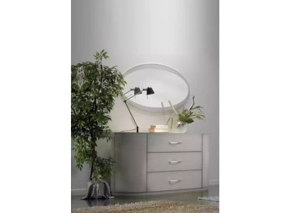 Camera da letto in legno, moderna, di lusso, design italiano, cassettiera, mobili classici.