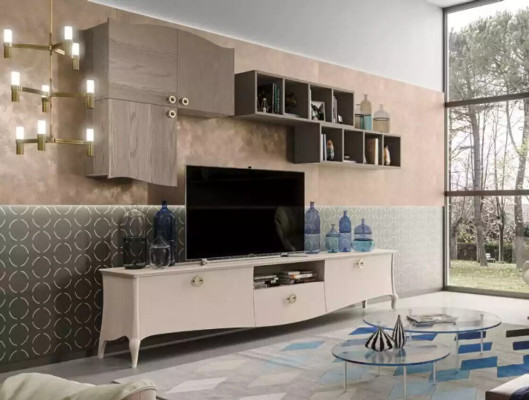 Mobile porta TV, armadietto da parete, libreria in legno per soggiorno, armadi parete.