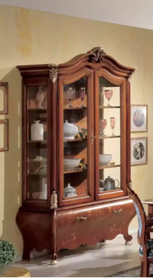 Vetrina in legno di lusso credenza Design armadi Marrone Mobili italiani Nuovi